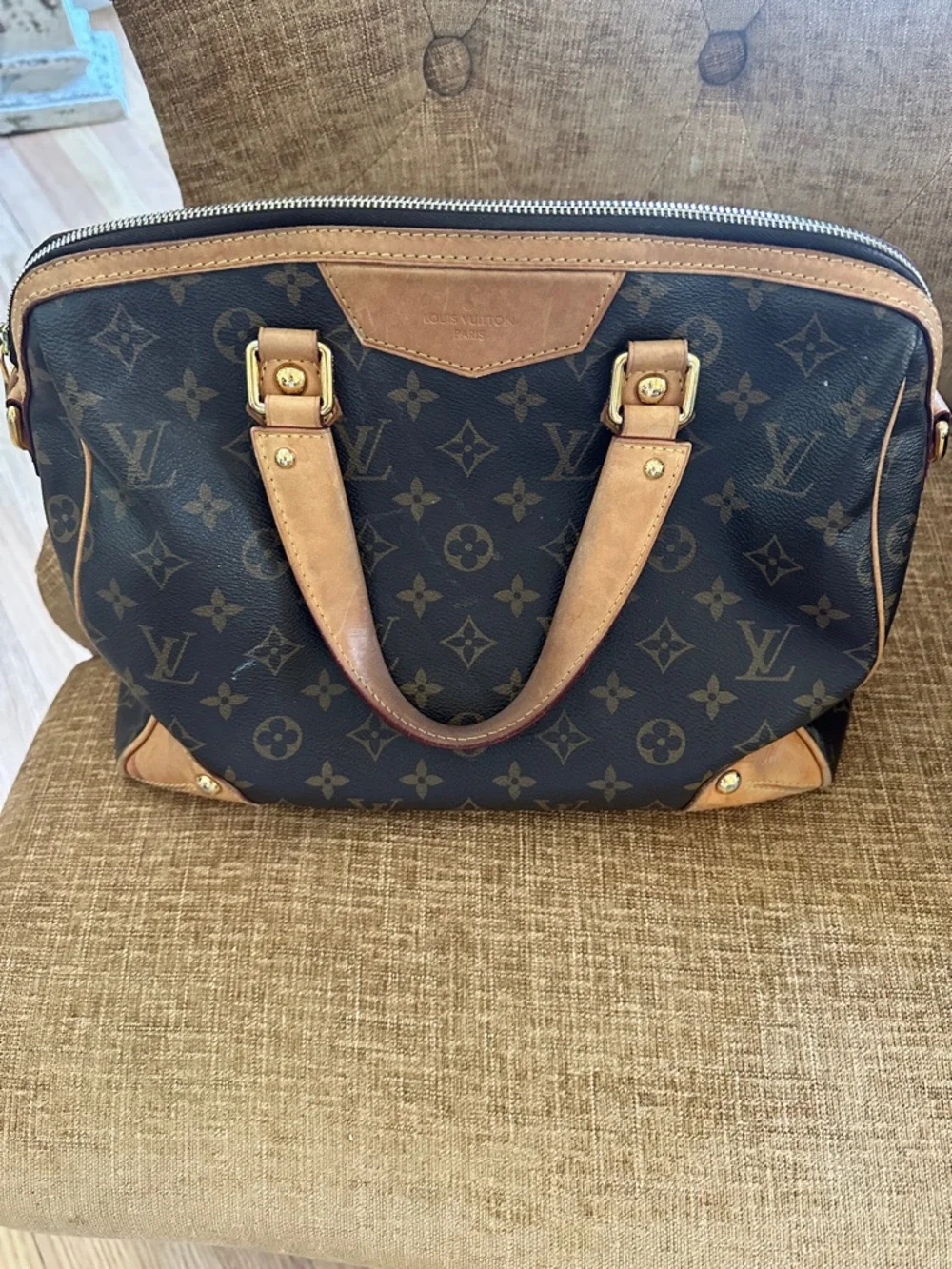 Louis Vuitton Monogram Canvas Top Handle Tote - Brown & Tan - Picture 4 of 16